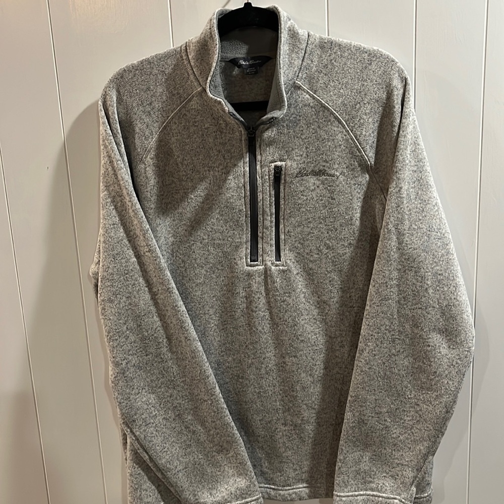 Eddie Bauer Gray Men’s Quarter Zip Sweater XL
